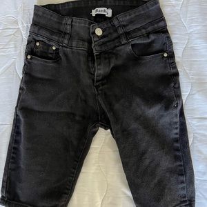 Black Jean Shorts